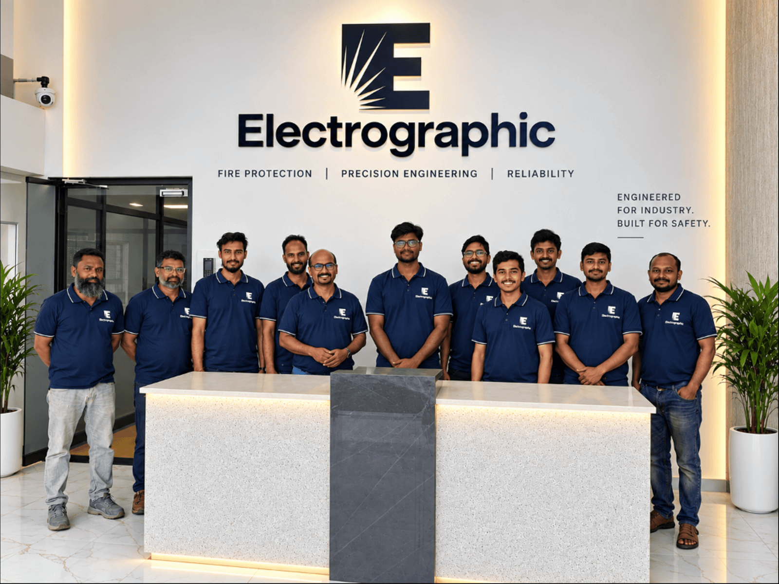 Electrographic fire protection equipment